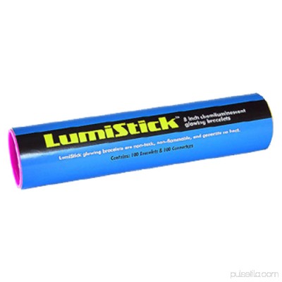Lumistick 8 Glow Stick Bracelets, Red, 100 ct